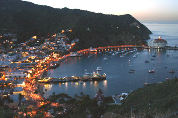 Avalon bay at Dusk on Catalina Island