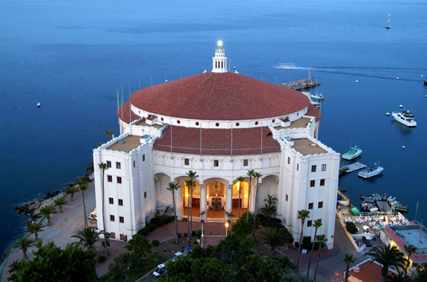 Catalina Casino Entrance at Dusk