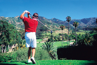 Golfer on Catalina Island