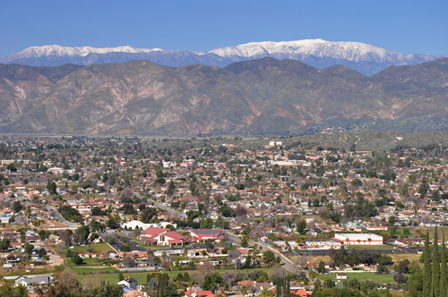 Hemet and Mountains