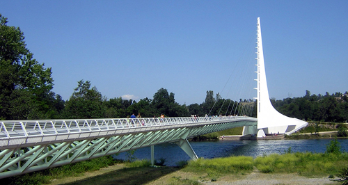 Sundial Bridge at Turtle Bay in Reddin, California